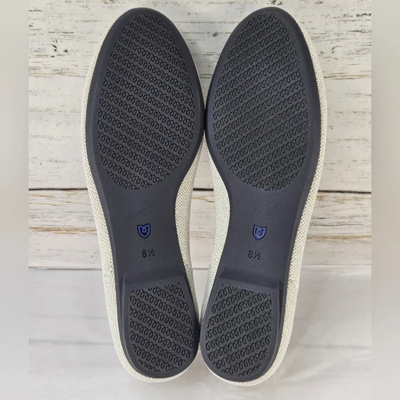 Rothy's The Ballet Flat Bow Accent Round Toe Diamond Metallic Women's Size 8.5 - Picture 10 of 14